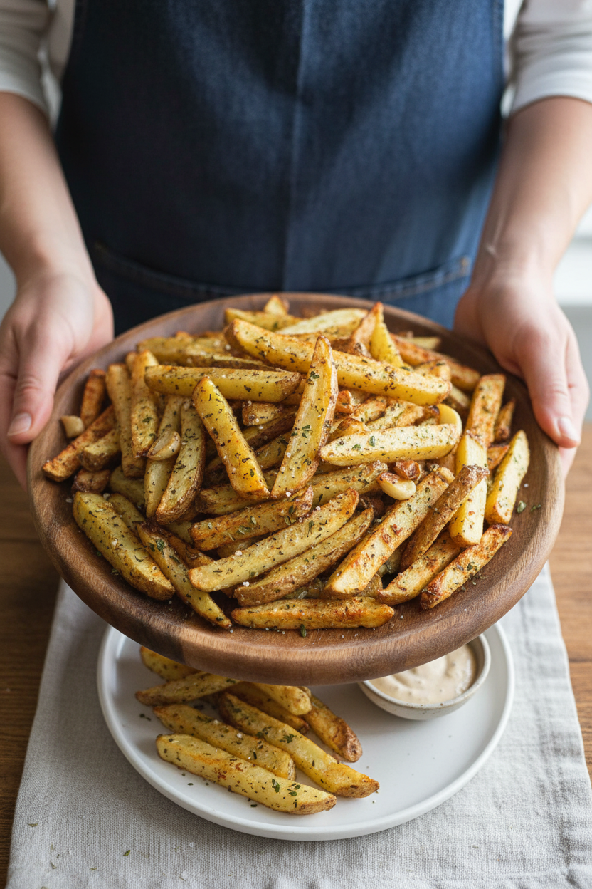 Air Fryer Garlic Herb French Fries