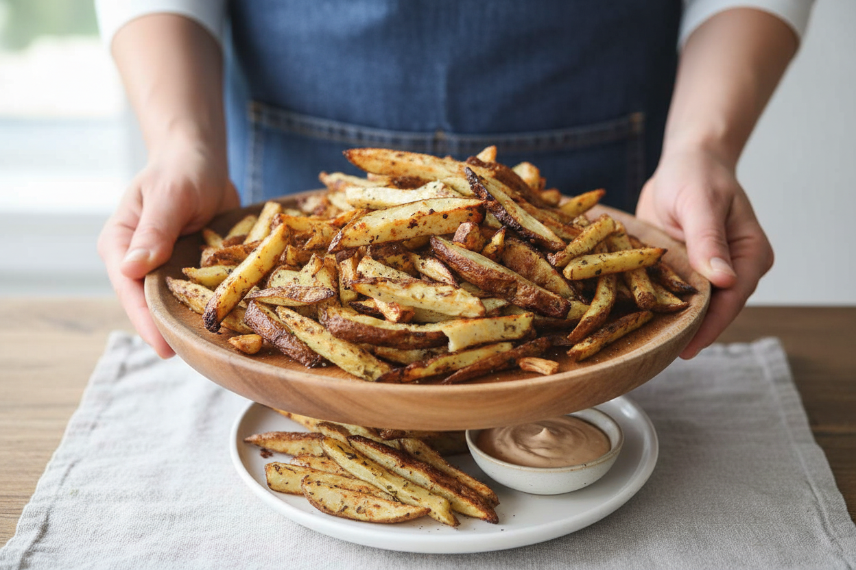 Air Fryer Garlic Herb French Fries