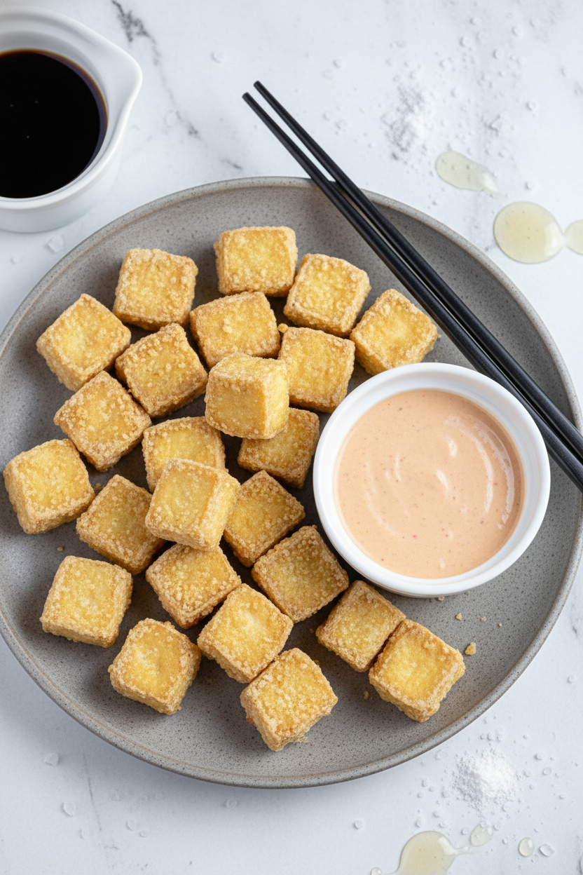 How to Make Crispy Tofu in the Air Fryer - The Schmidty Wife