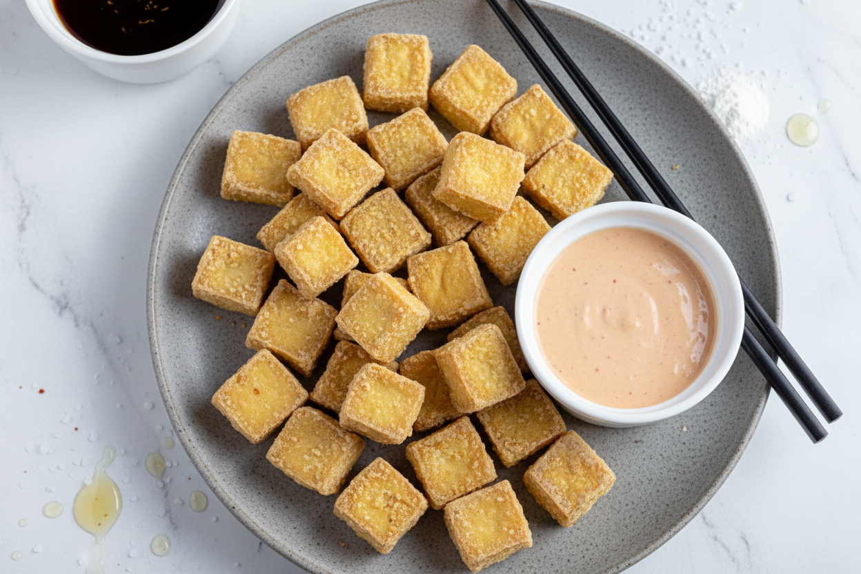 How to Make Crispy Tofu in the Air Fryer - The Schmidty Wife