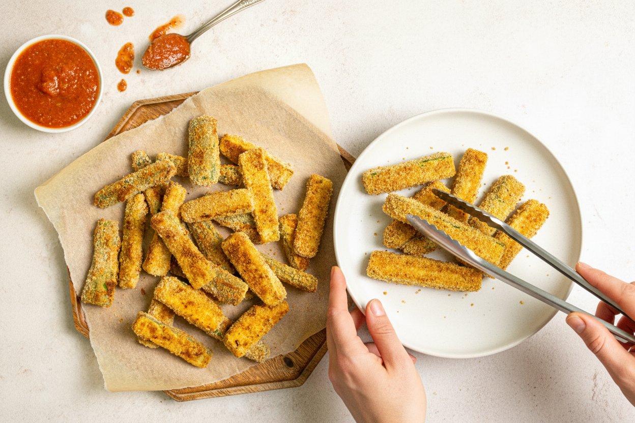 Crispy Baked Zucchini Fries - The Schmidty Wife
