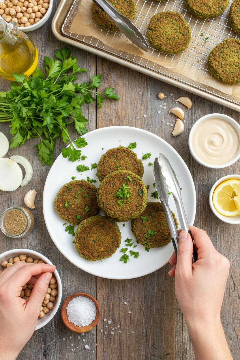 Crispy Oven Baked Falafel Recipe - The Schmidty Wife