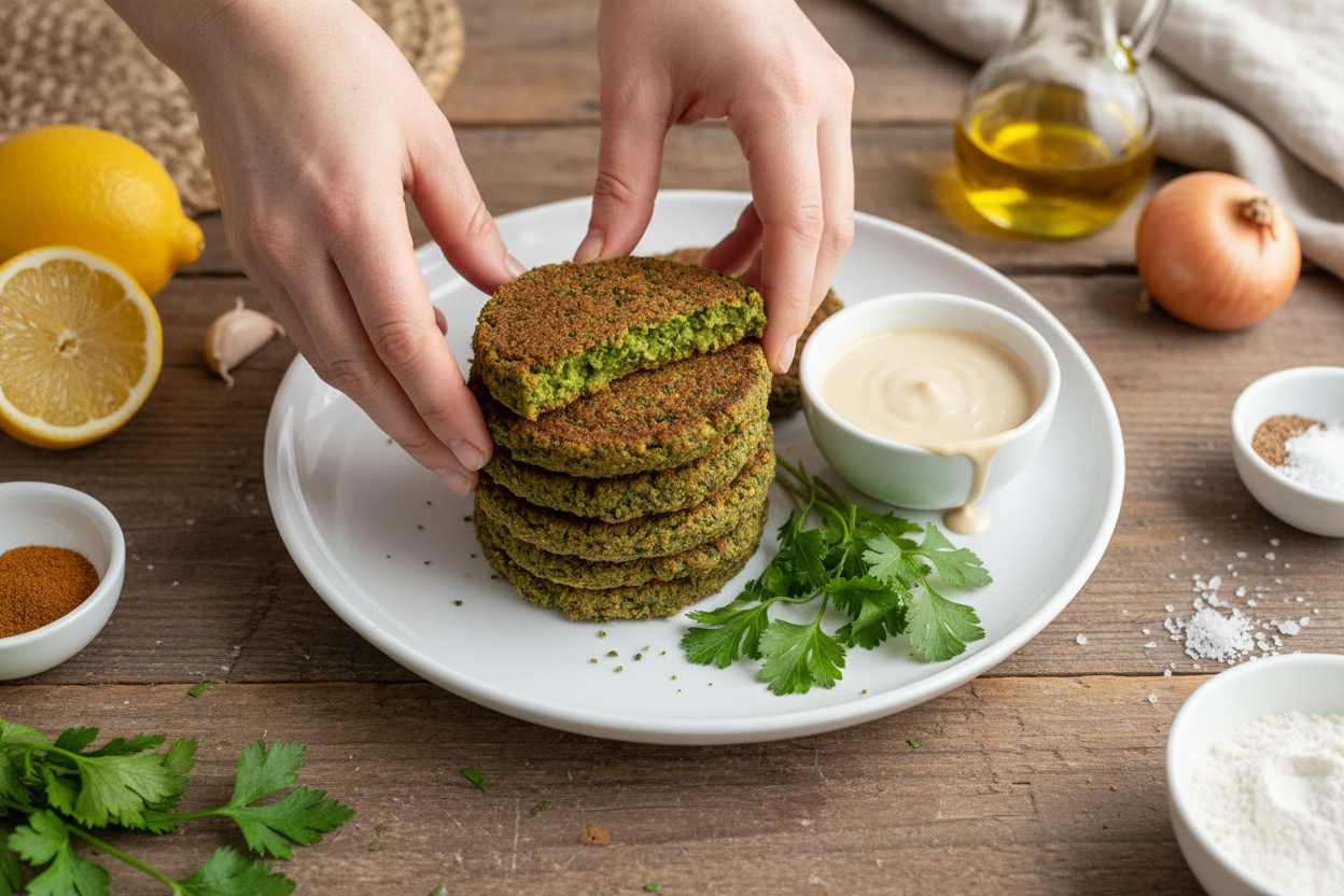 Crispy Oven Baked Falafel Recipe – The Schmidty Wife: Crispy Oven Baked Falafel Recipe
