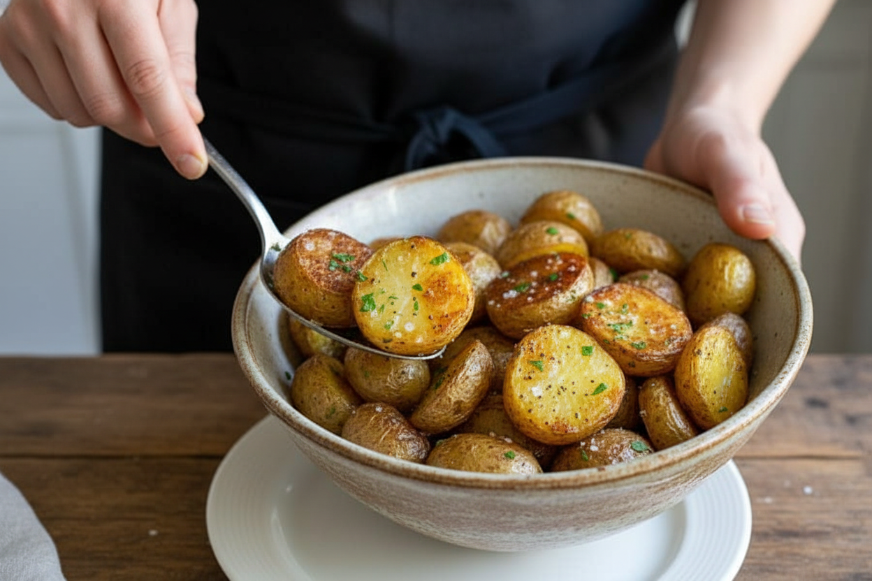 Crispy Oven Roasted Baby Yukon Potatoes Recipe