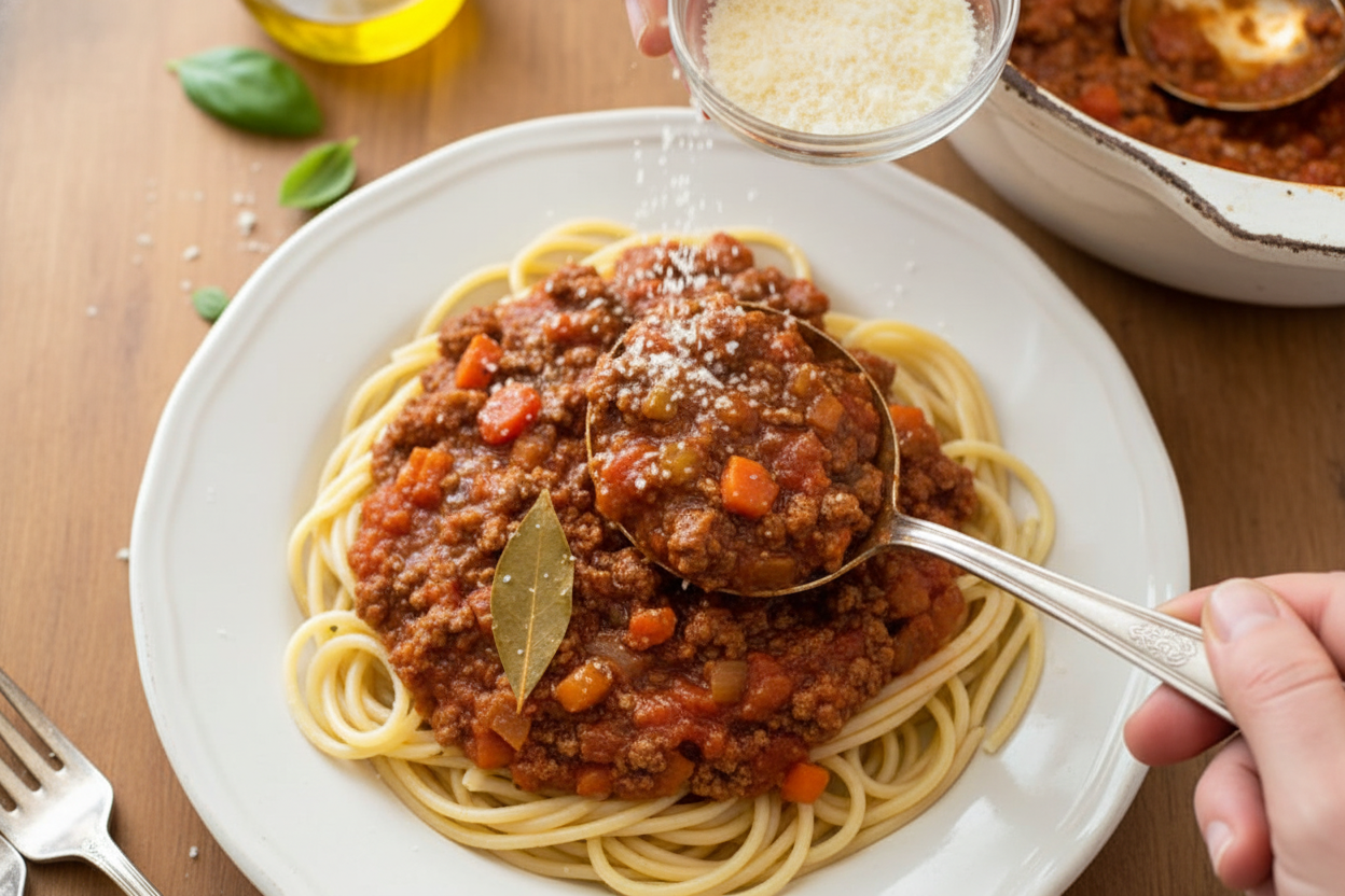 Crockpot Bolognese – The Schmidty Wife: Easy Slow Cooker Bolognese Recipe