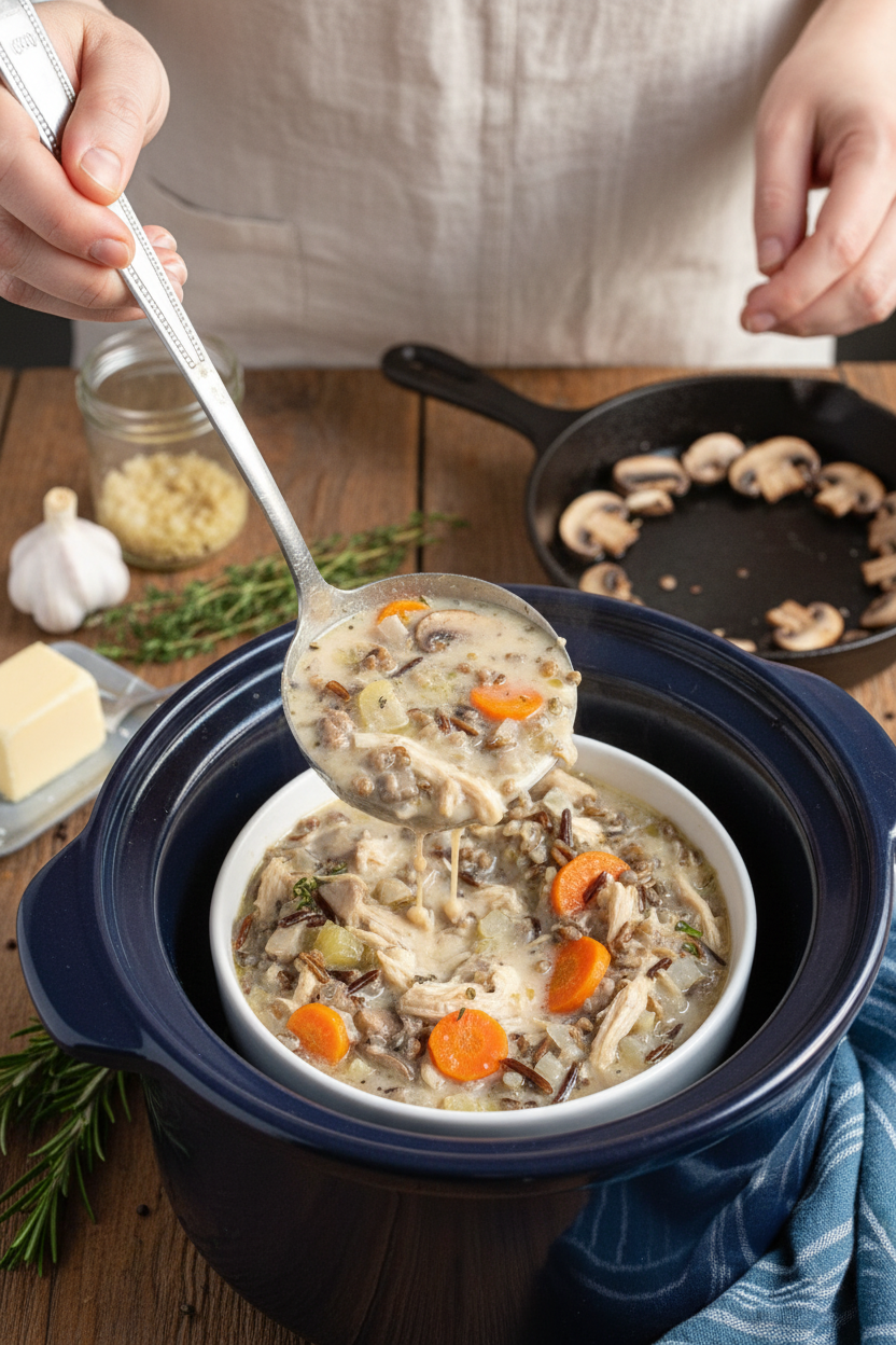 Crockpot Chicken Wild Rice Soup Recipe - The Schmidty Wife
