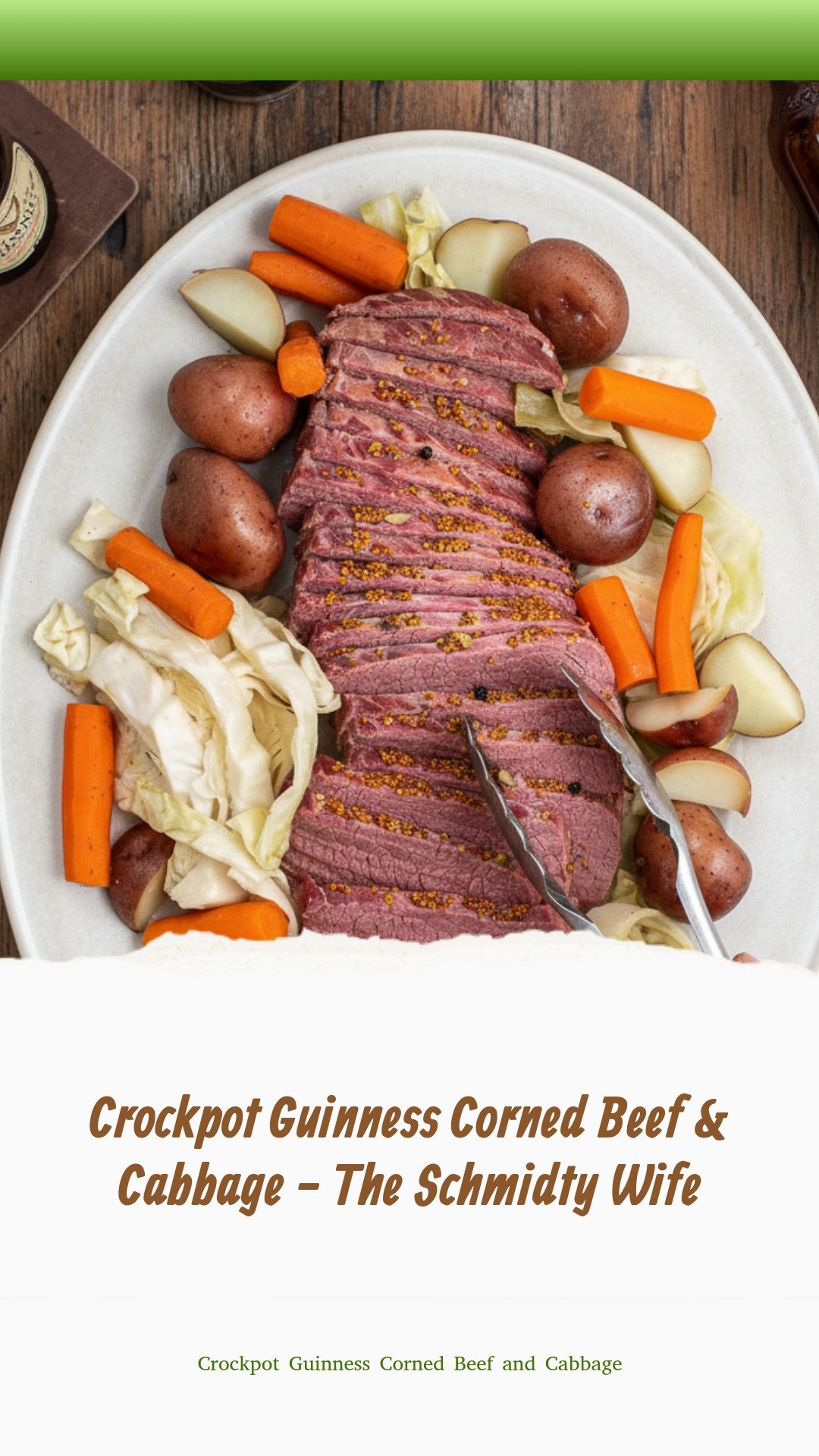 Crockpot Guinness Corned Beef & Cabbage - The Schmidty Wife