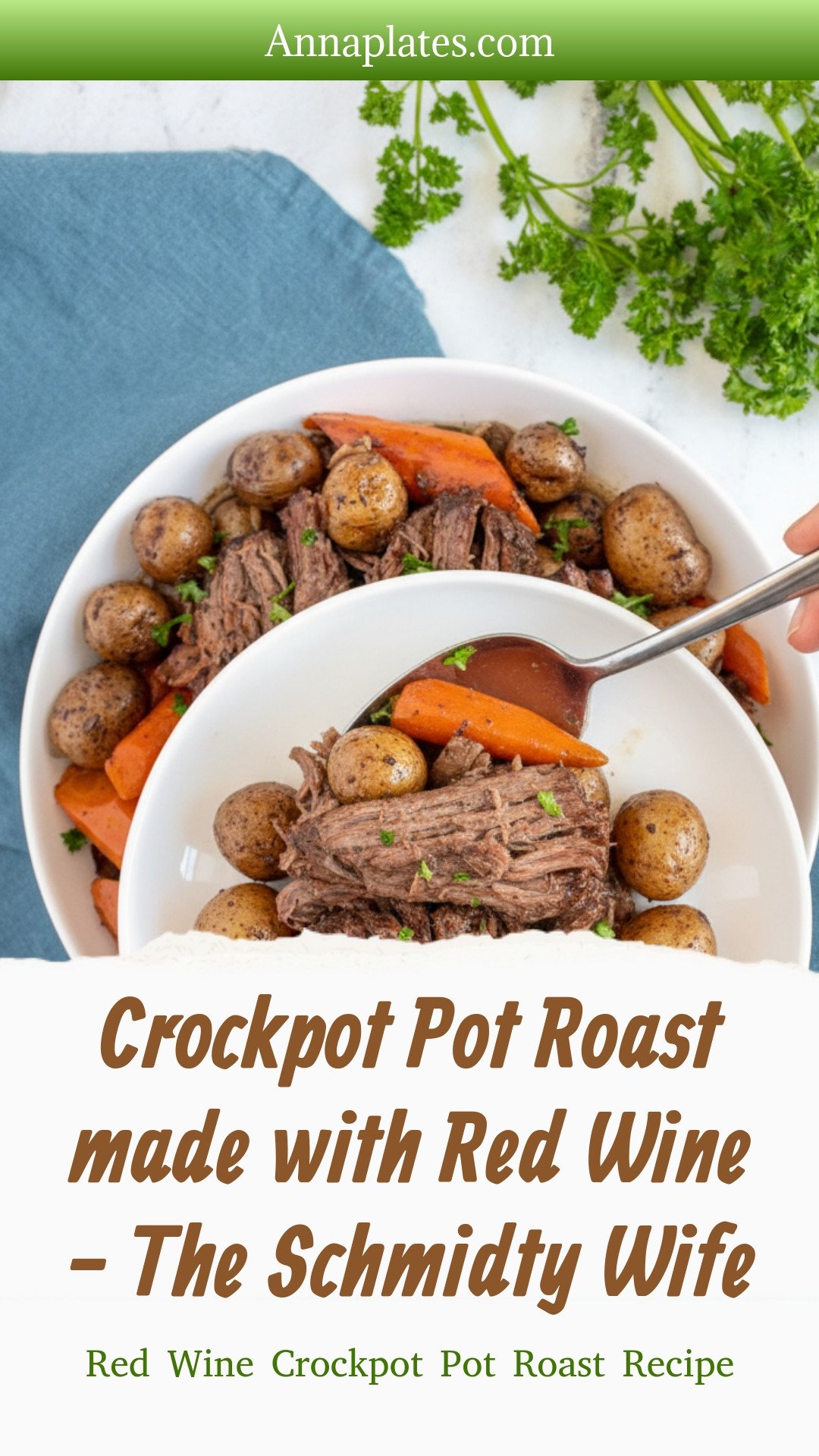 Crockpot Pot Roast made with Red Wine - The Schmidty Wife