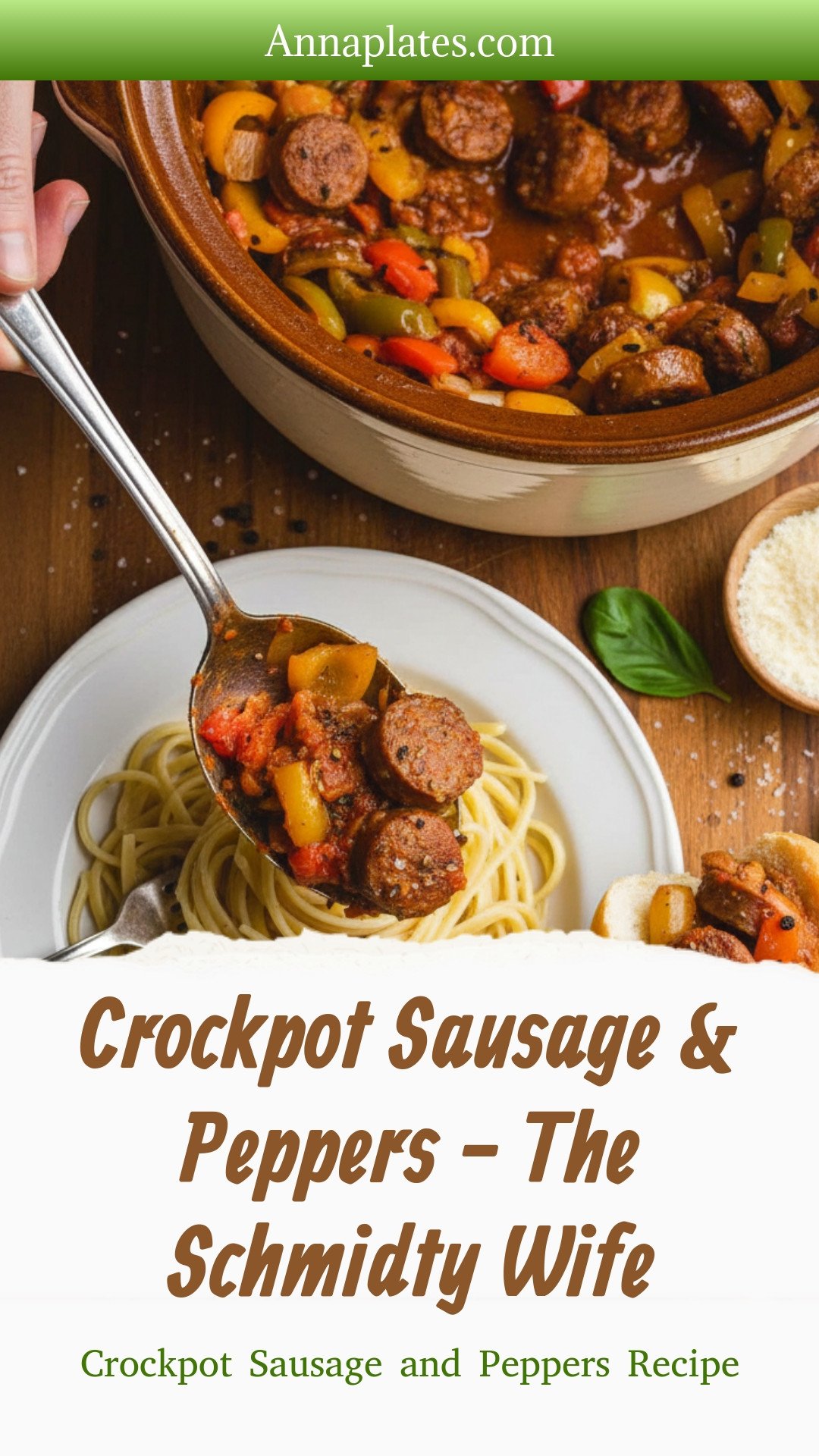 Crockpot Sausage & Peppers - The Schmidty Wife