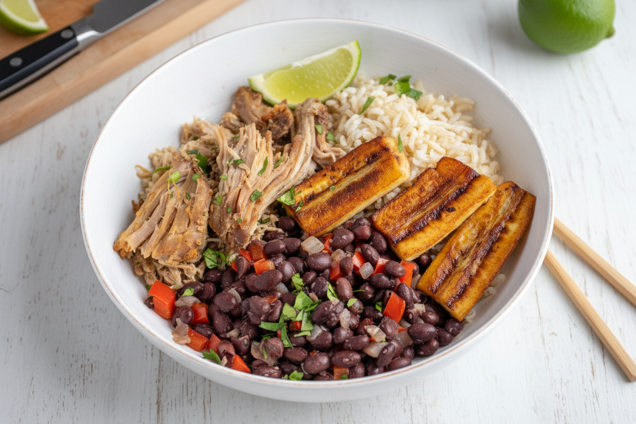 Cuban Bowls with Pork, Black Beans, & Rice - The Schmidty Wife
