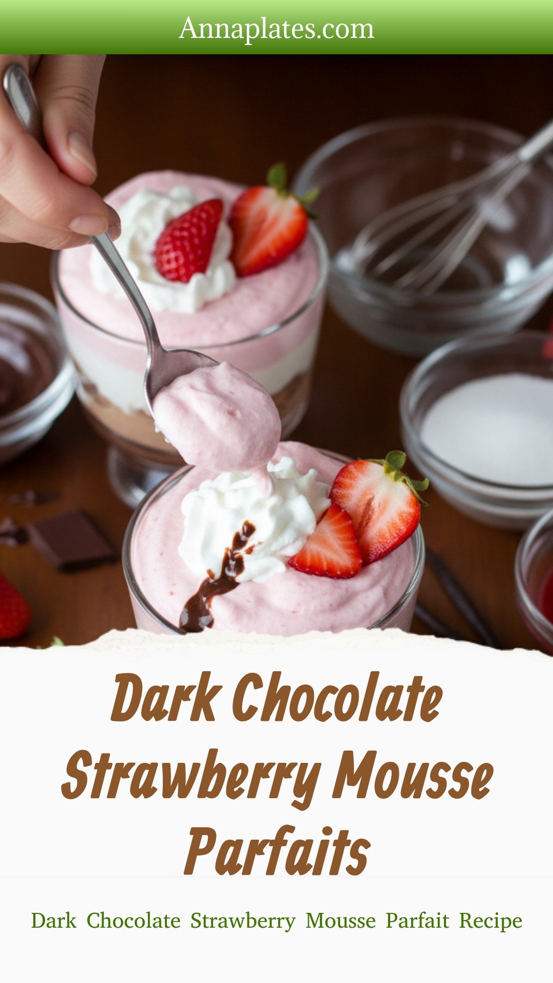 Dark Chocolate Strawberry Mousse Parfaits