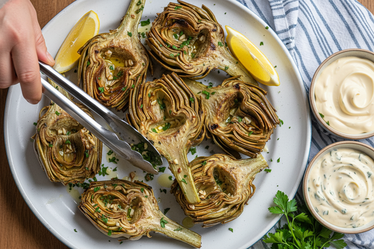 Delicious Grilled Artichokes Recipe – The Schmidty Wife: Grilled Artichokes Recipe by The Schmidty Wife
