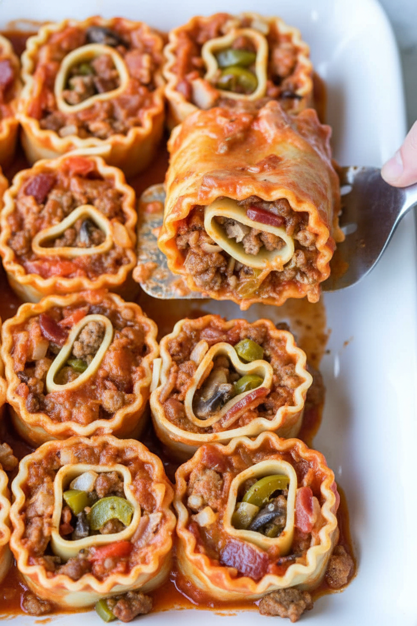 Deluxe Imo's Pizza Lasagna Rolls