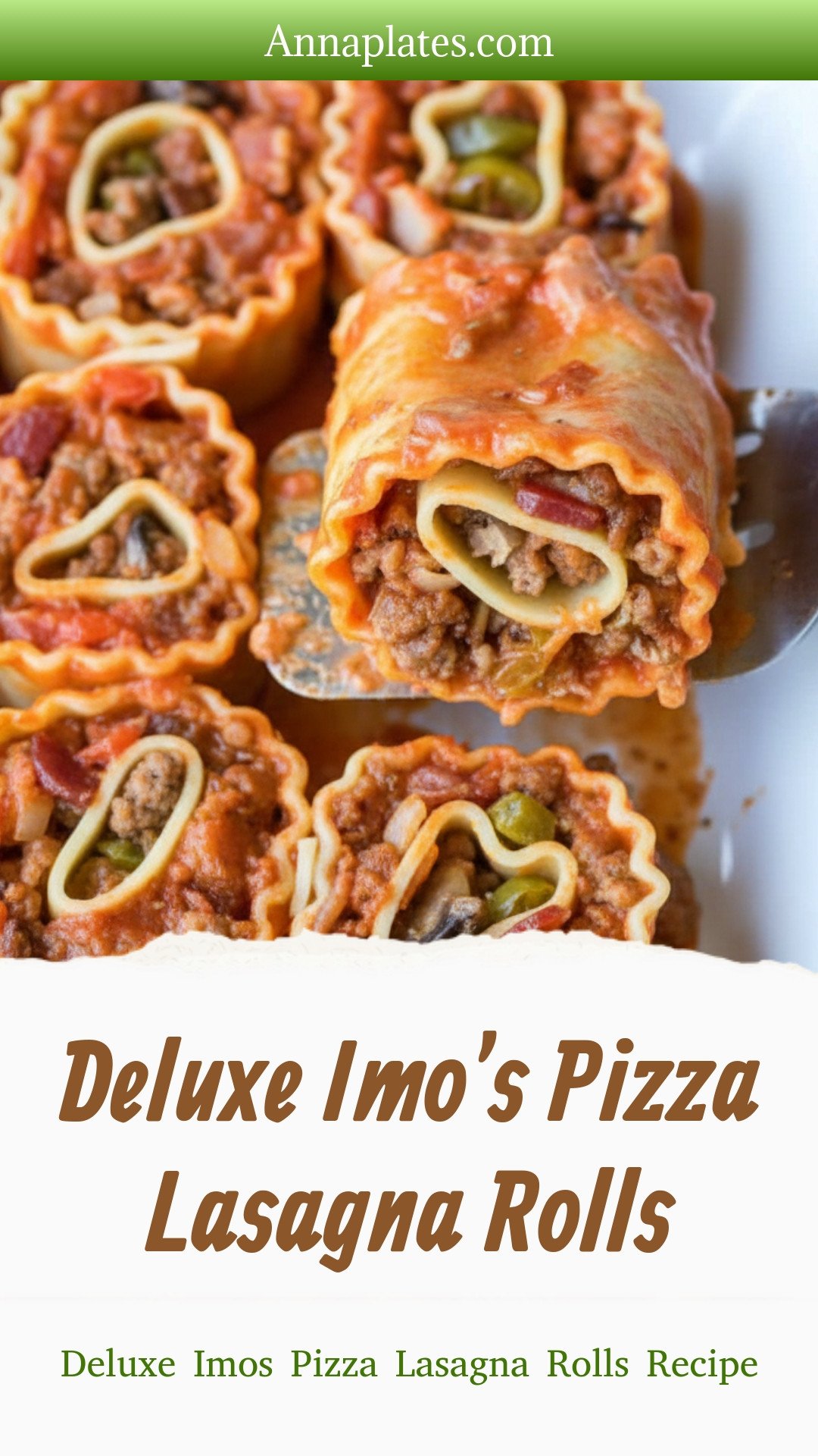 Deluxe Imo's Pizza Lasagna Rolls