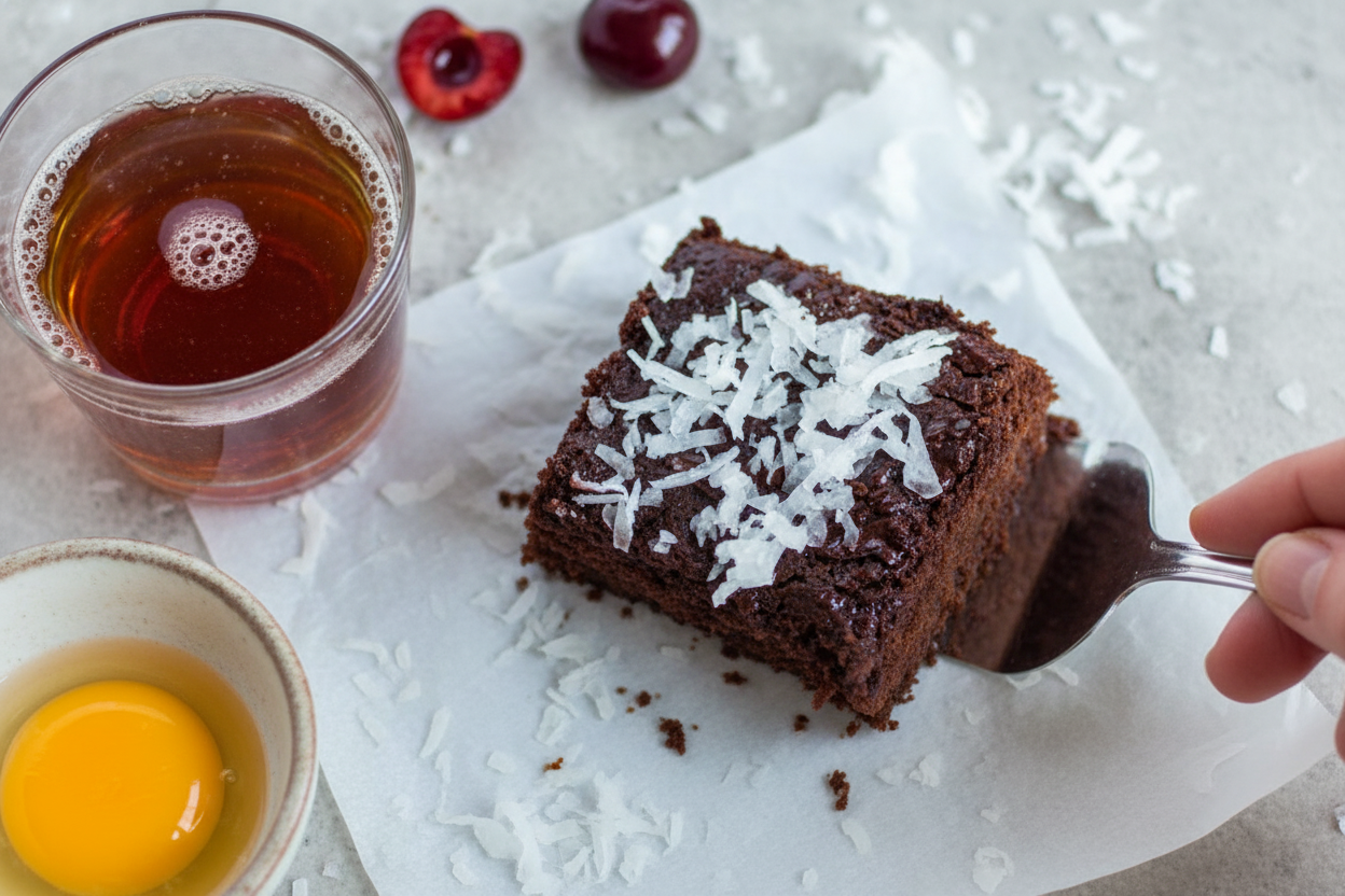 Dr Pepper® Cherry Coconut Brownies