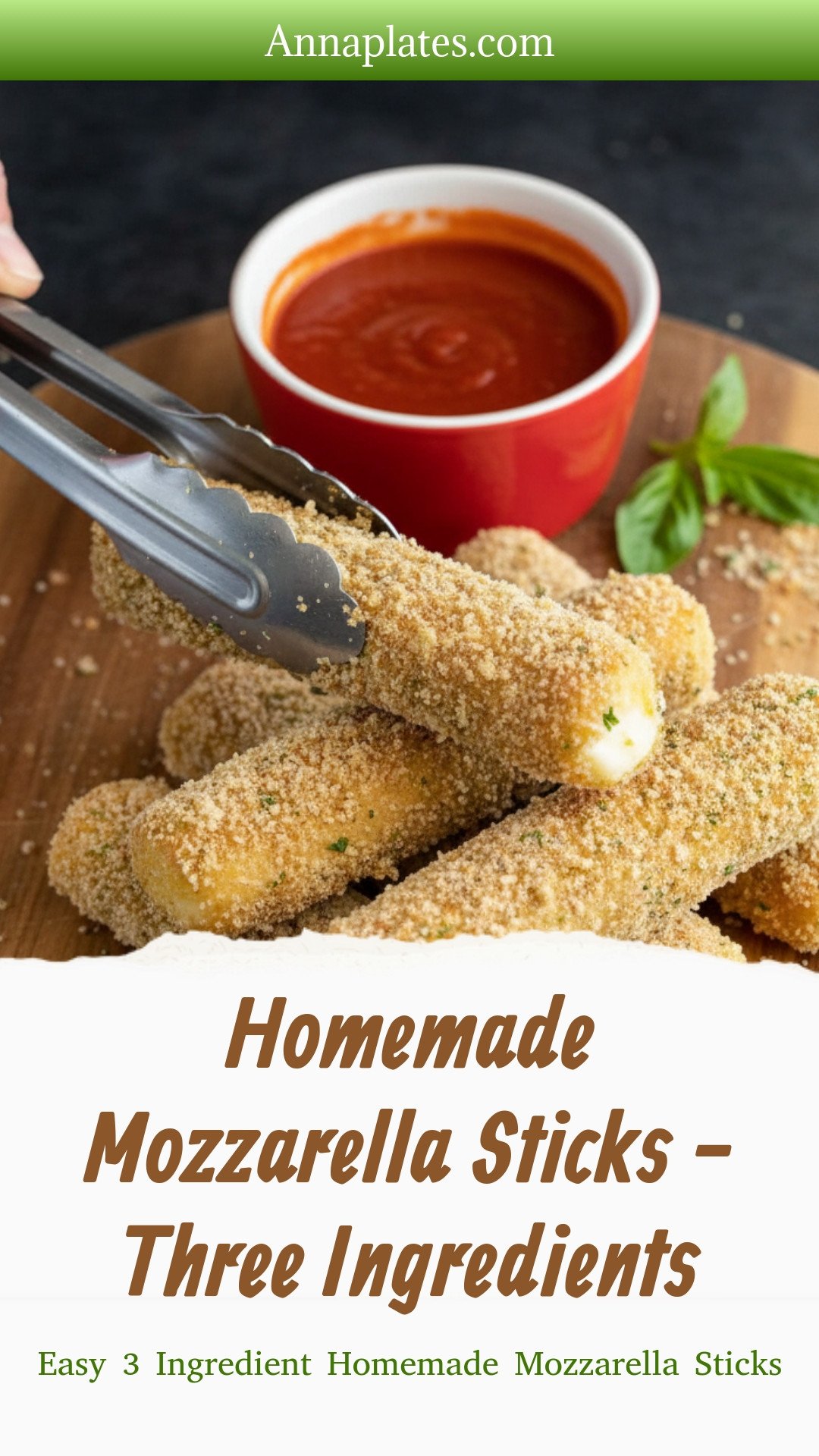 Homemade Mozzarella Sticks - Three Ingredients