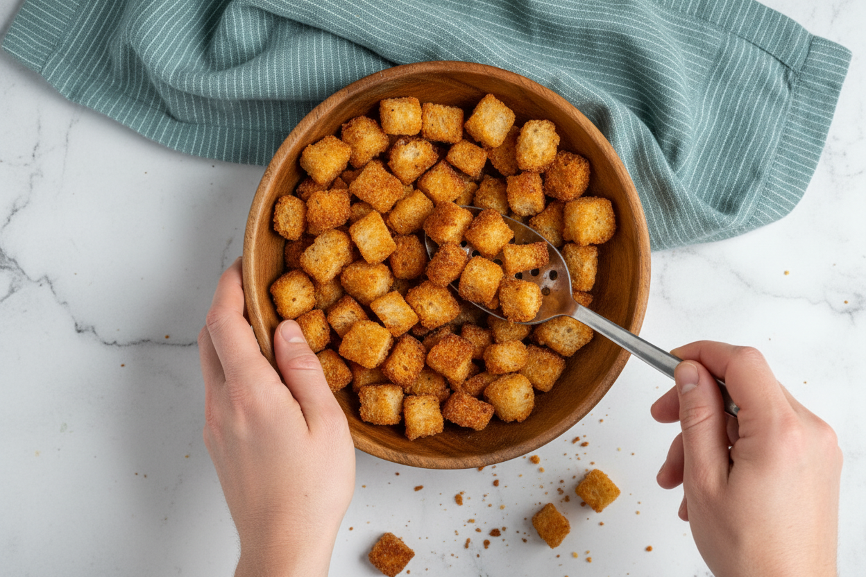 Easy Air Fryer Croutons - The Schmidty Wife