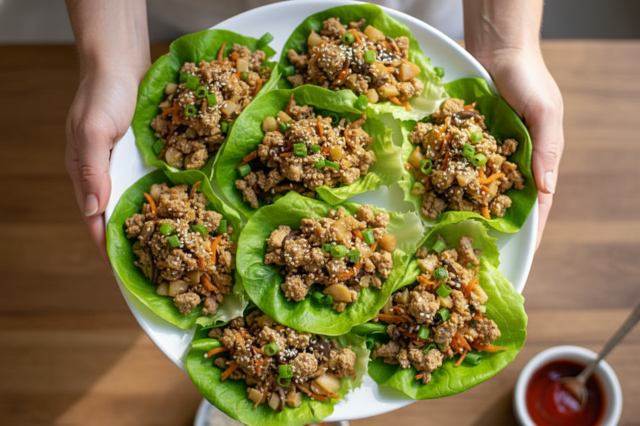 Easy Asian Chicken Lettuce Wraps - The Schmidty Wife