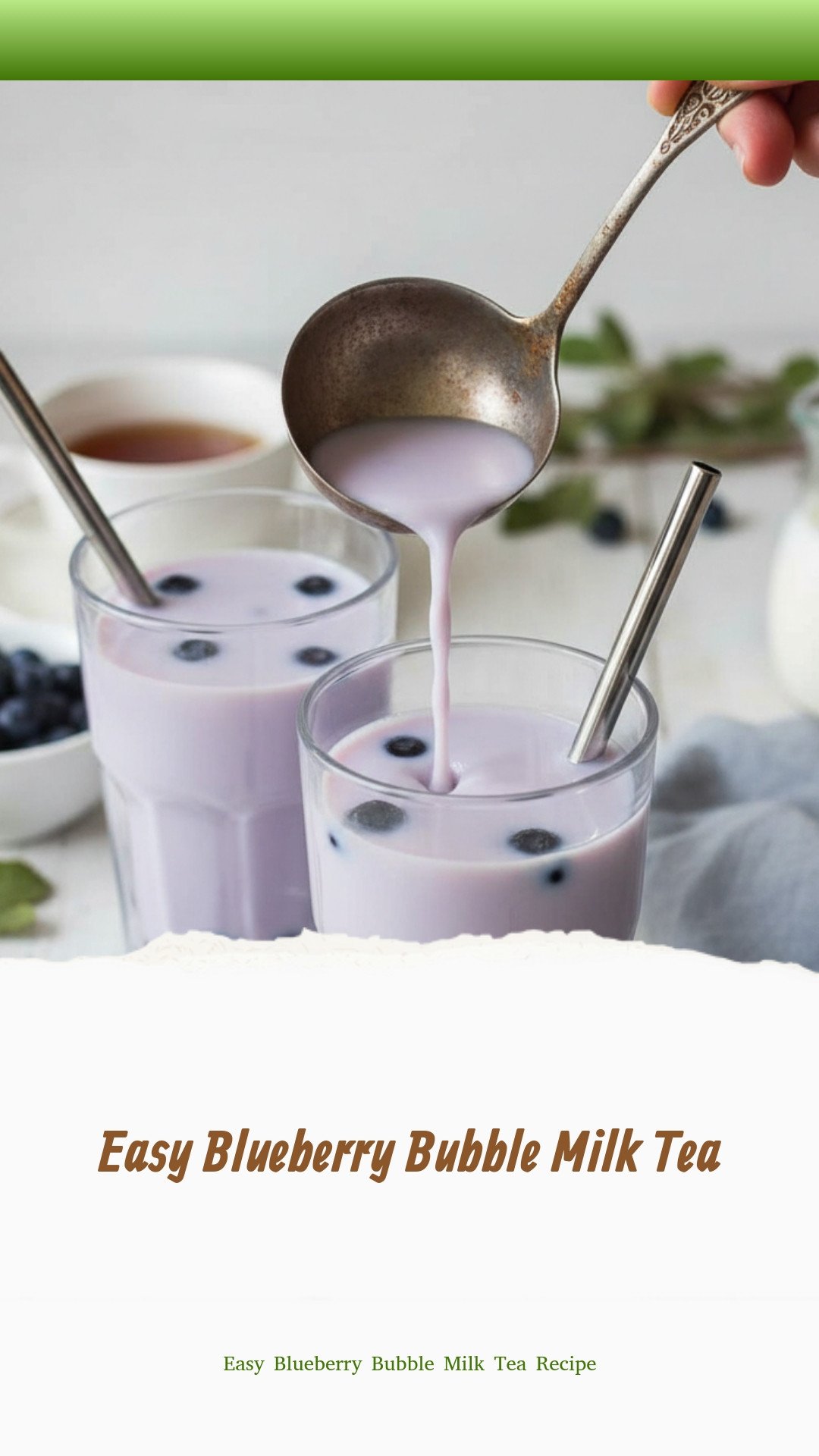 Easy Blueberry Bubble Milk Tea