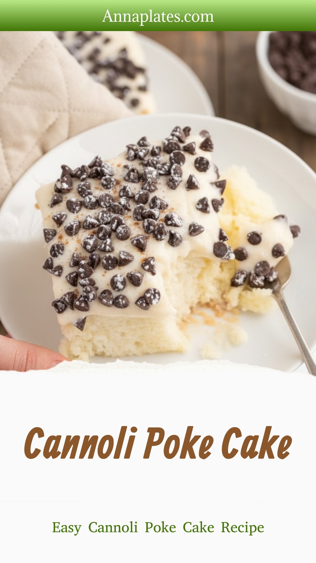 Cannoli Poke Cake