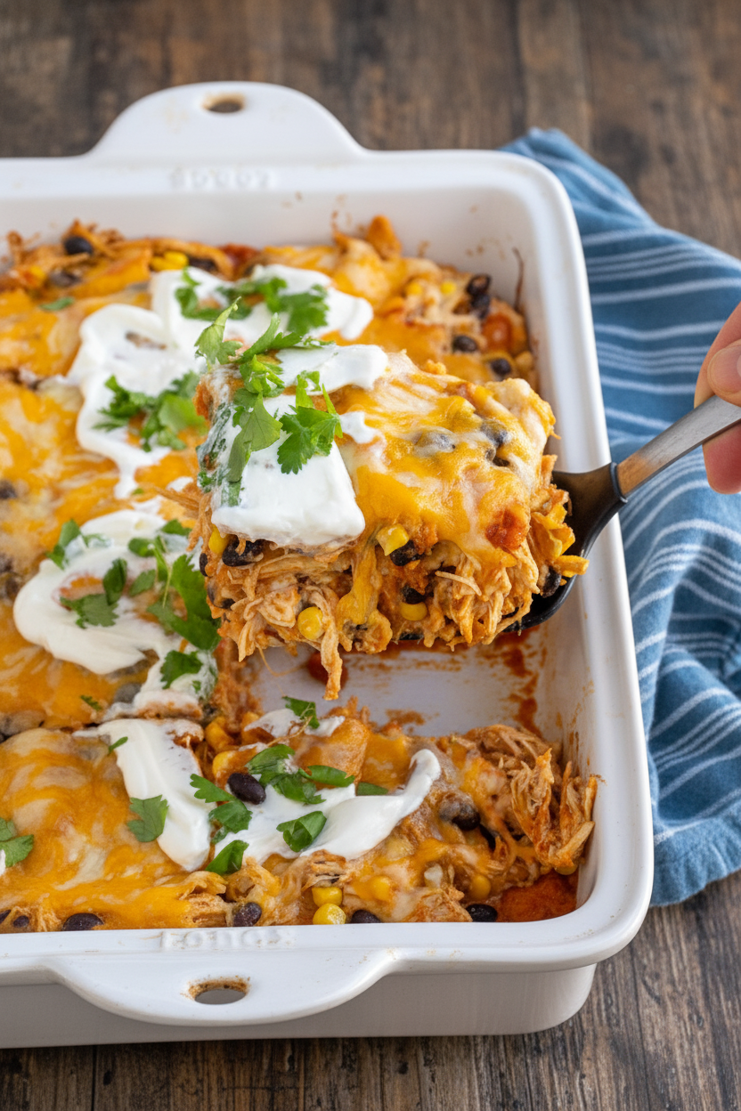 Chicken Enchilada Casserole Recipe - The Schmidty Wife