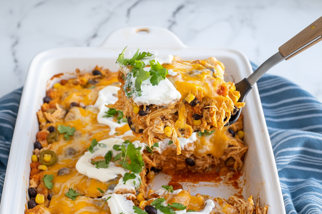 Chicken Enchilada Casserole Recipe - The Schmidty Wife