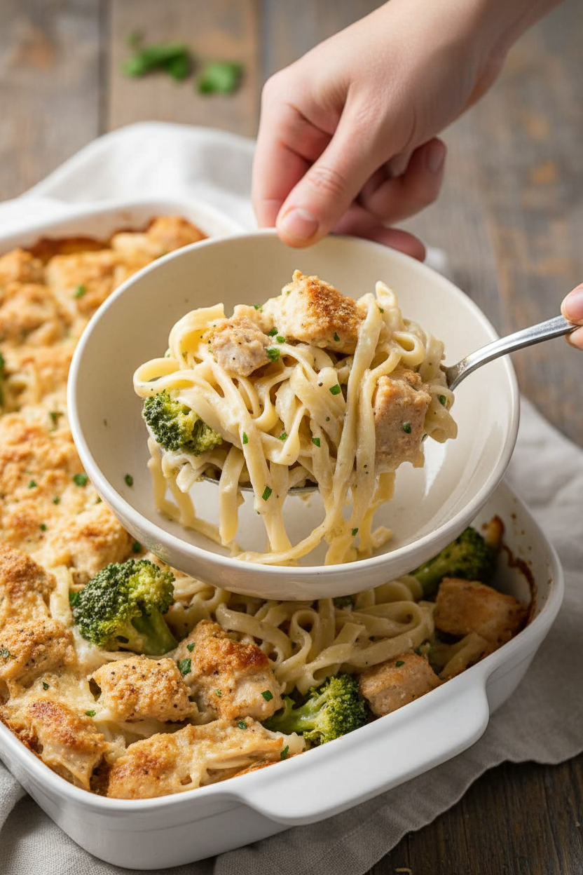 Easy Chicken and Noodles Casserole