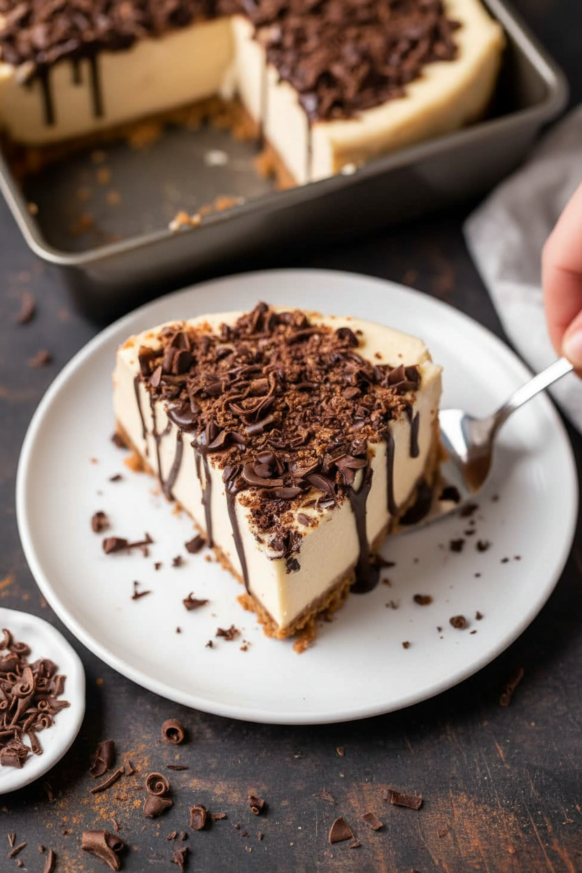 Easy Chocolate Cinnamon Cheesecake