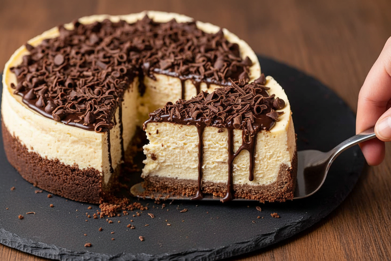 Easy Chocolate Cinnamon Cheesecake
