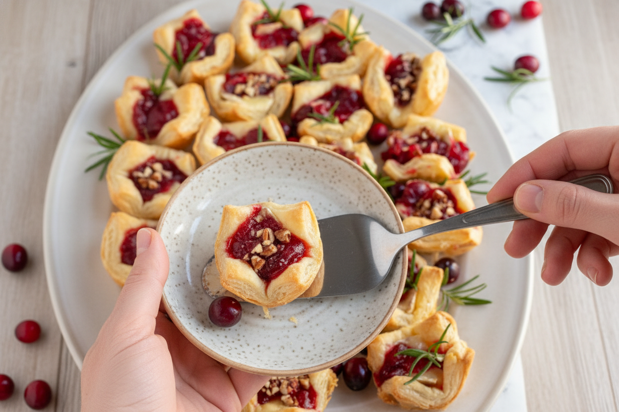 Easy Cranberry Brie Bites Recipe
