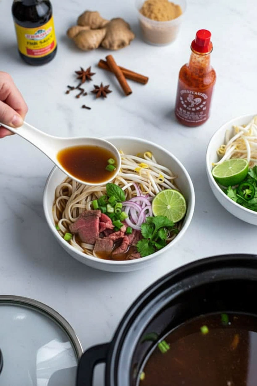 Easy Crockpot Beef Pho Recipe - The Schmidty Wife