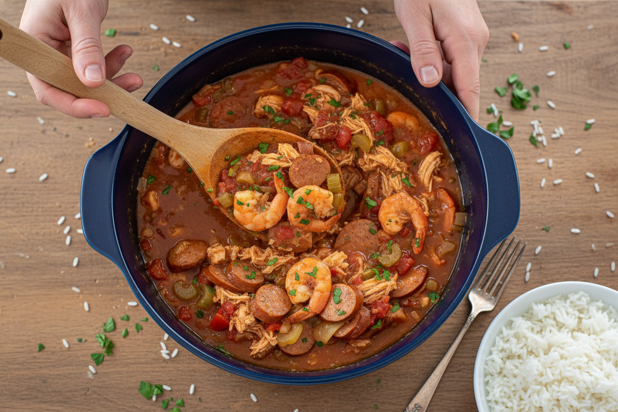 Easy Crockpot Gumbo (Red Creole Style) - The Schmidty Wife