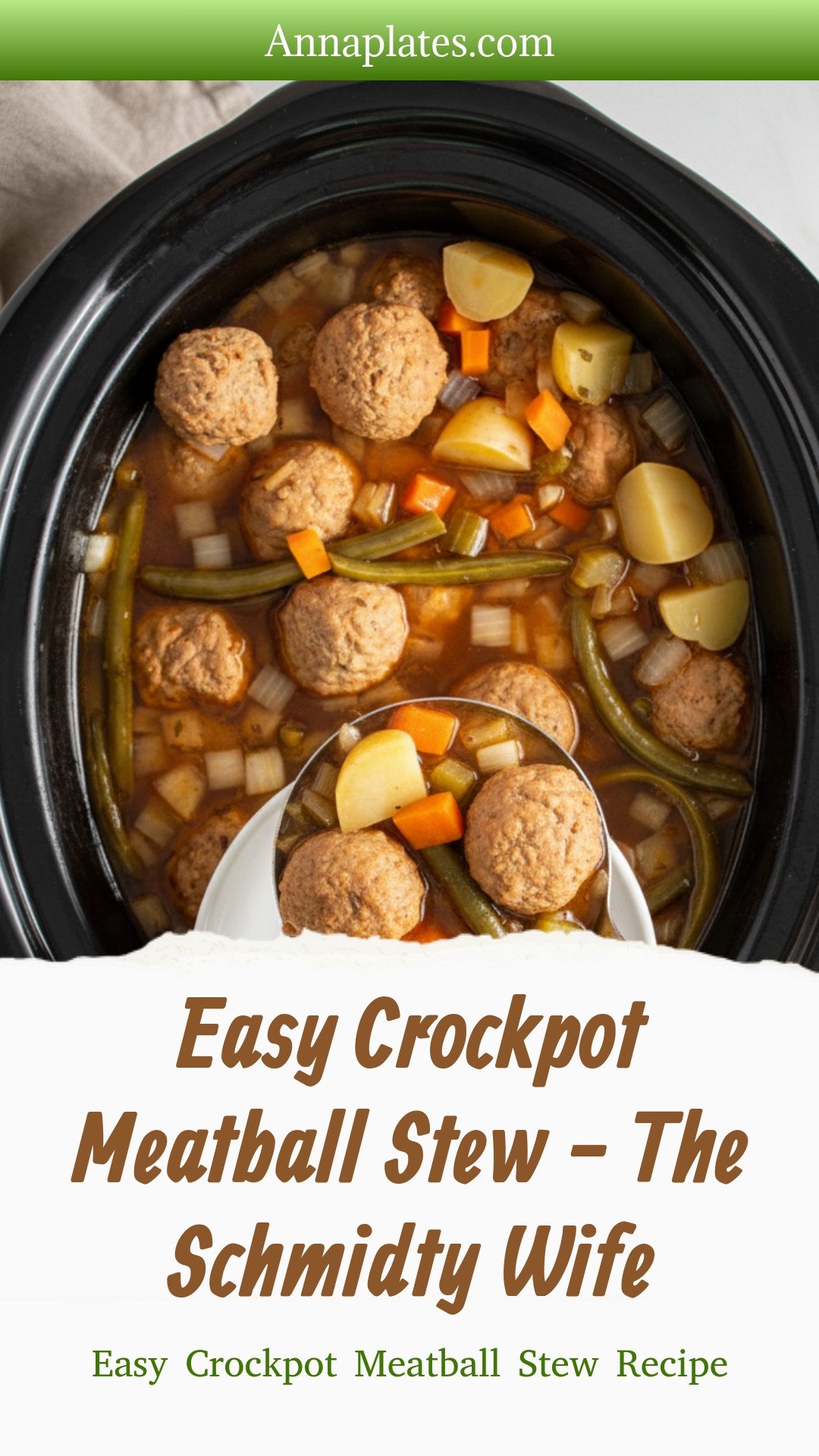 Easy Crockpot Meatball Stew - The Schmidty Wife