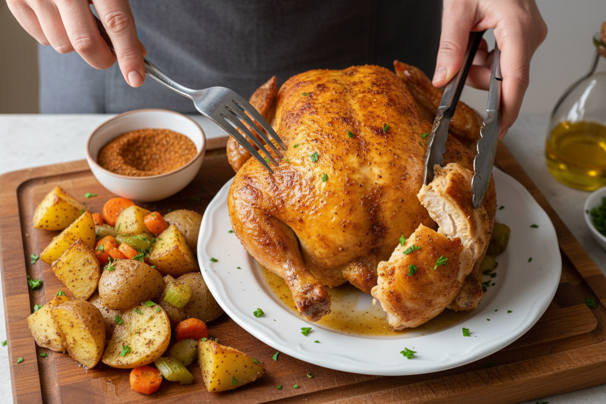 Easy Crockpot Rotisserie Chicken Recipe