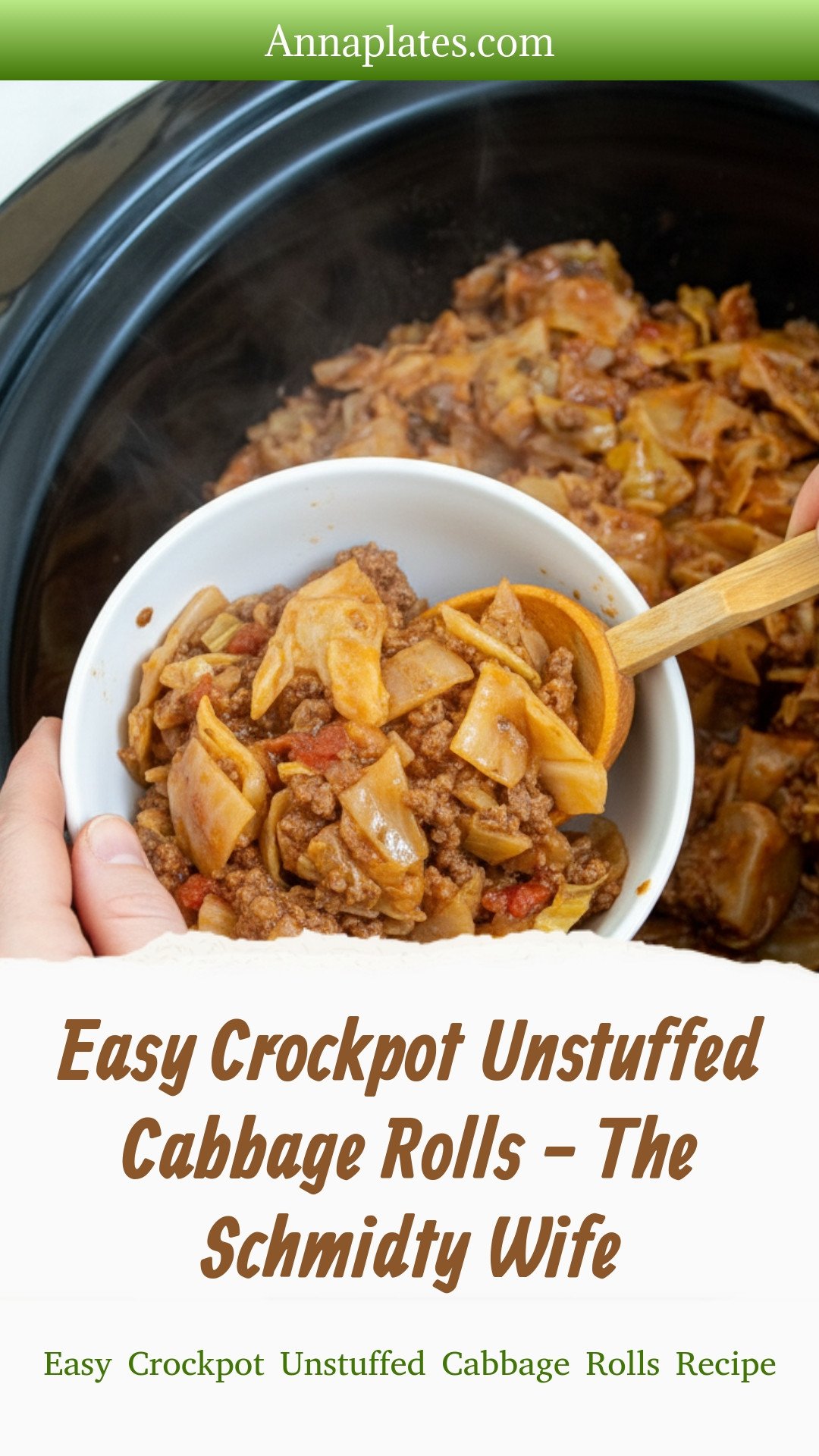 Easy Crockpot Unstuffed Cabbage Rolls - The Schmidty Wife