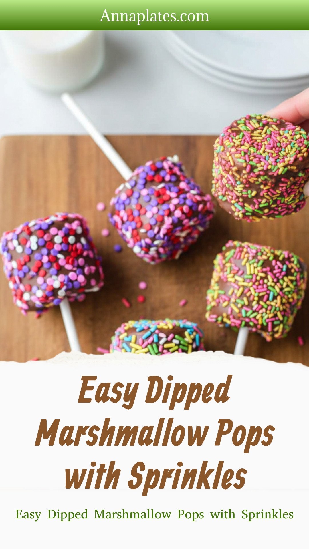 Easy Dipped Marshmallow Pops with Sprinkles