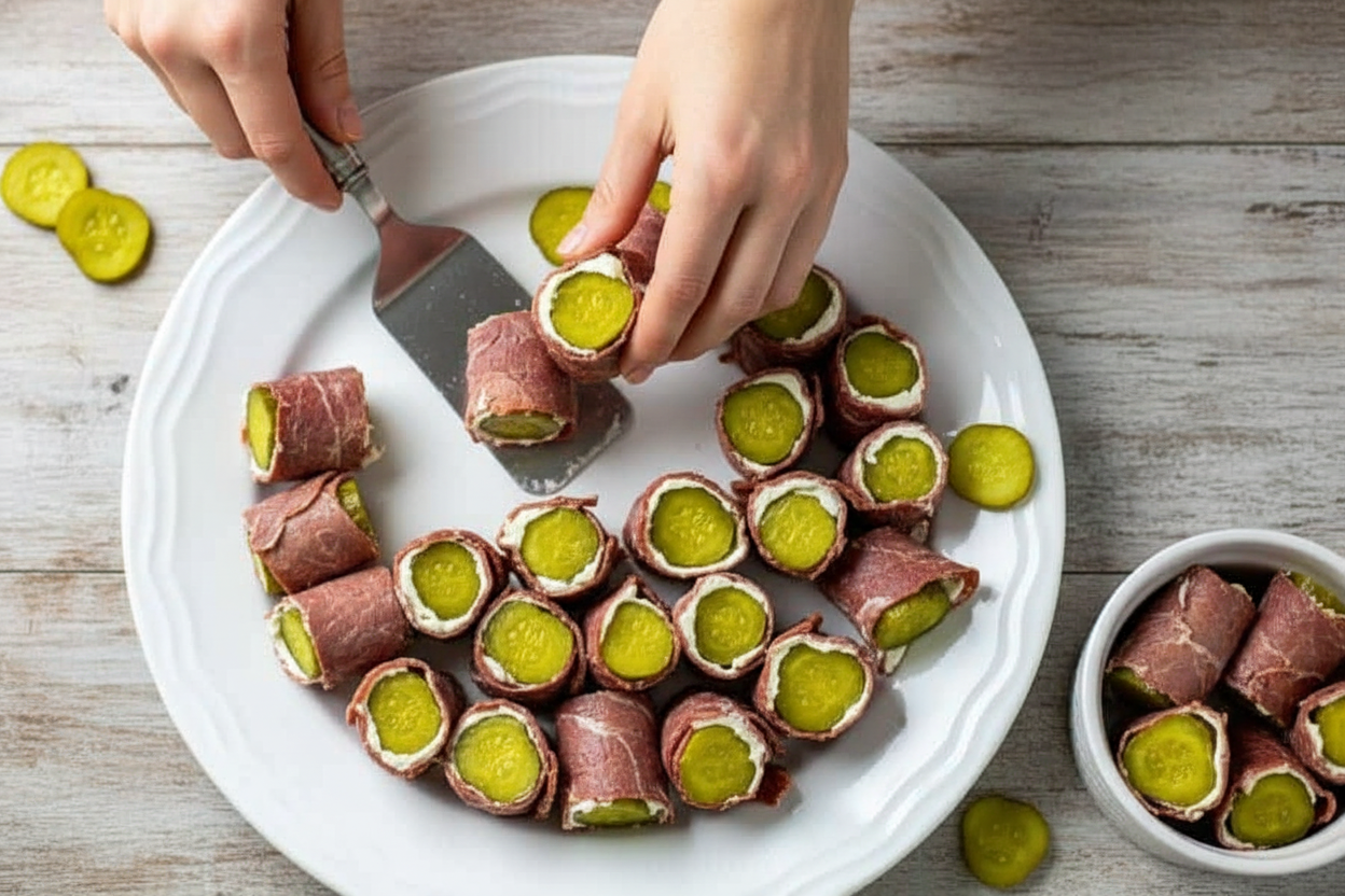 Easy Dried Beef Pickle Roll Ups - The Schmidty Wife