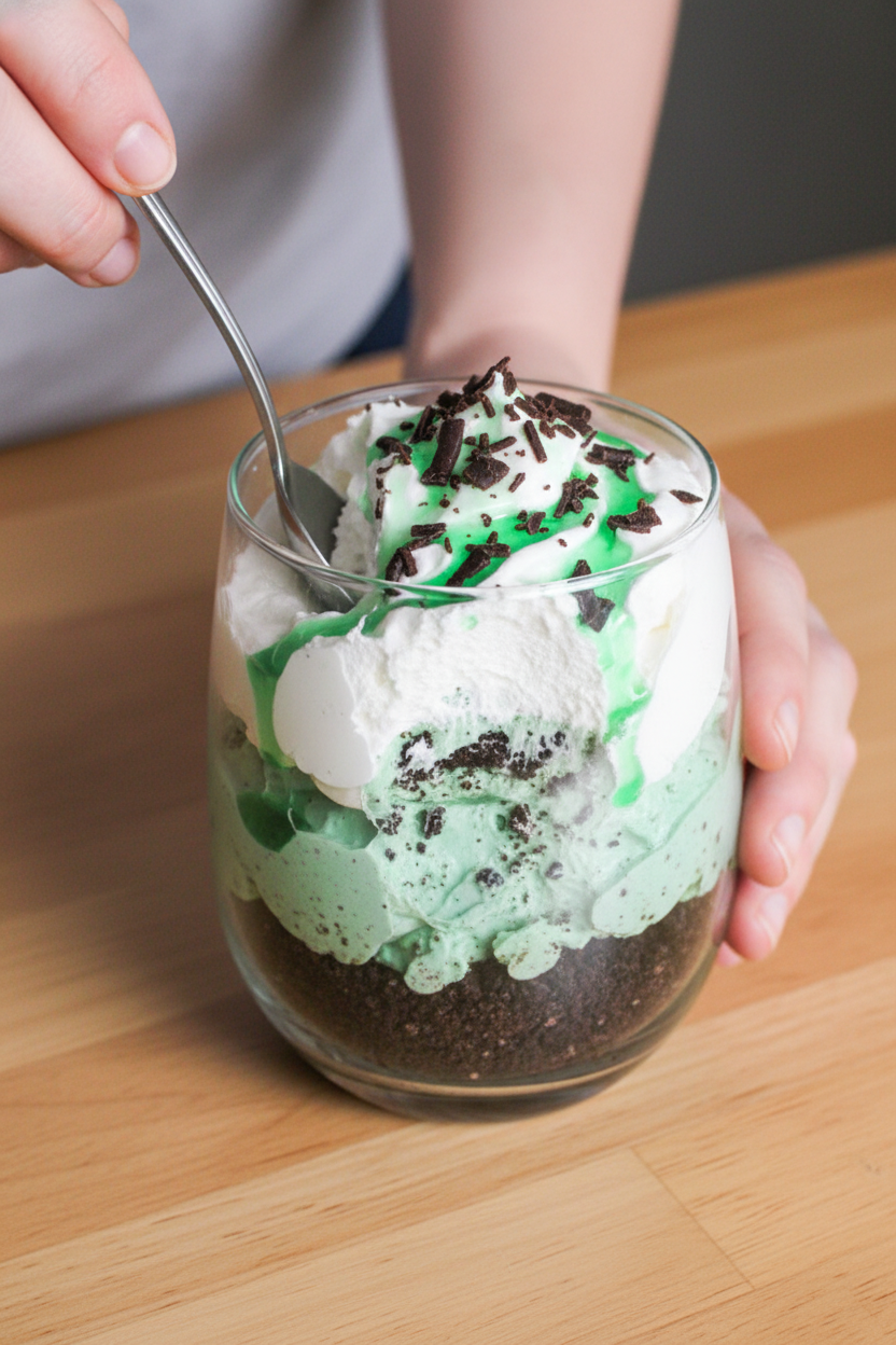 Easy Grasshopper Cheesecake