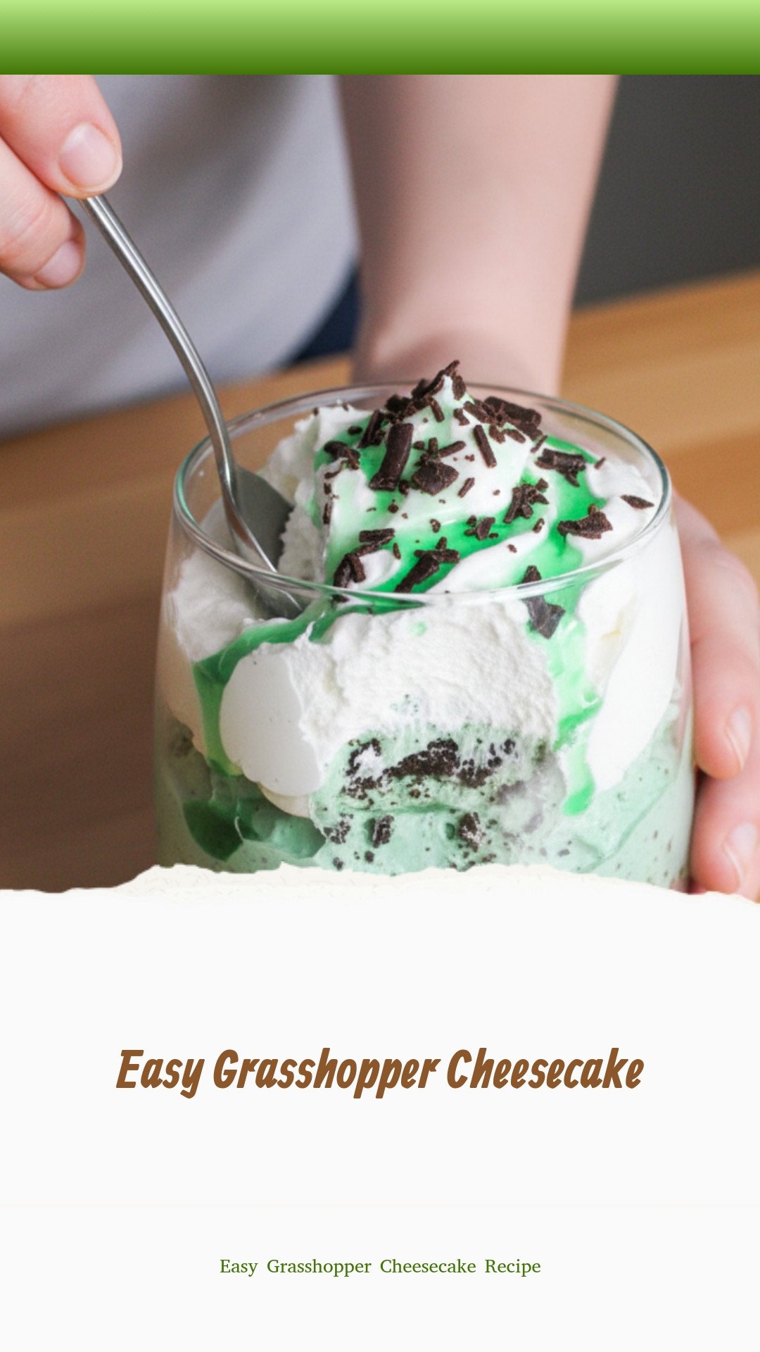 Easy Grasshopper Cheesecake