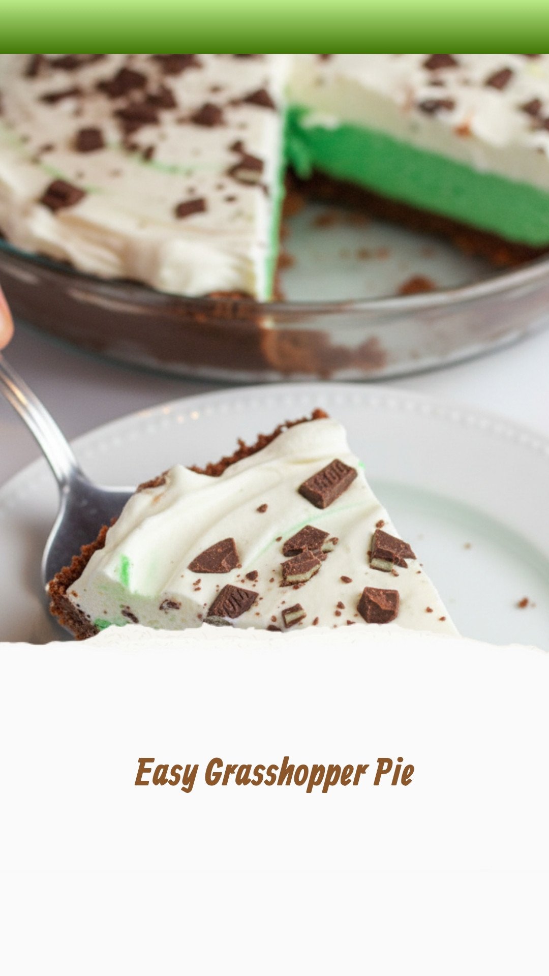 Easy Grasshopper Pie