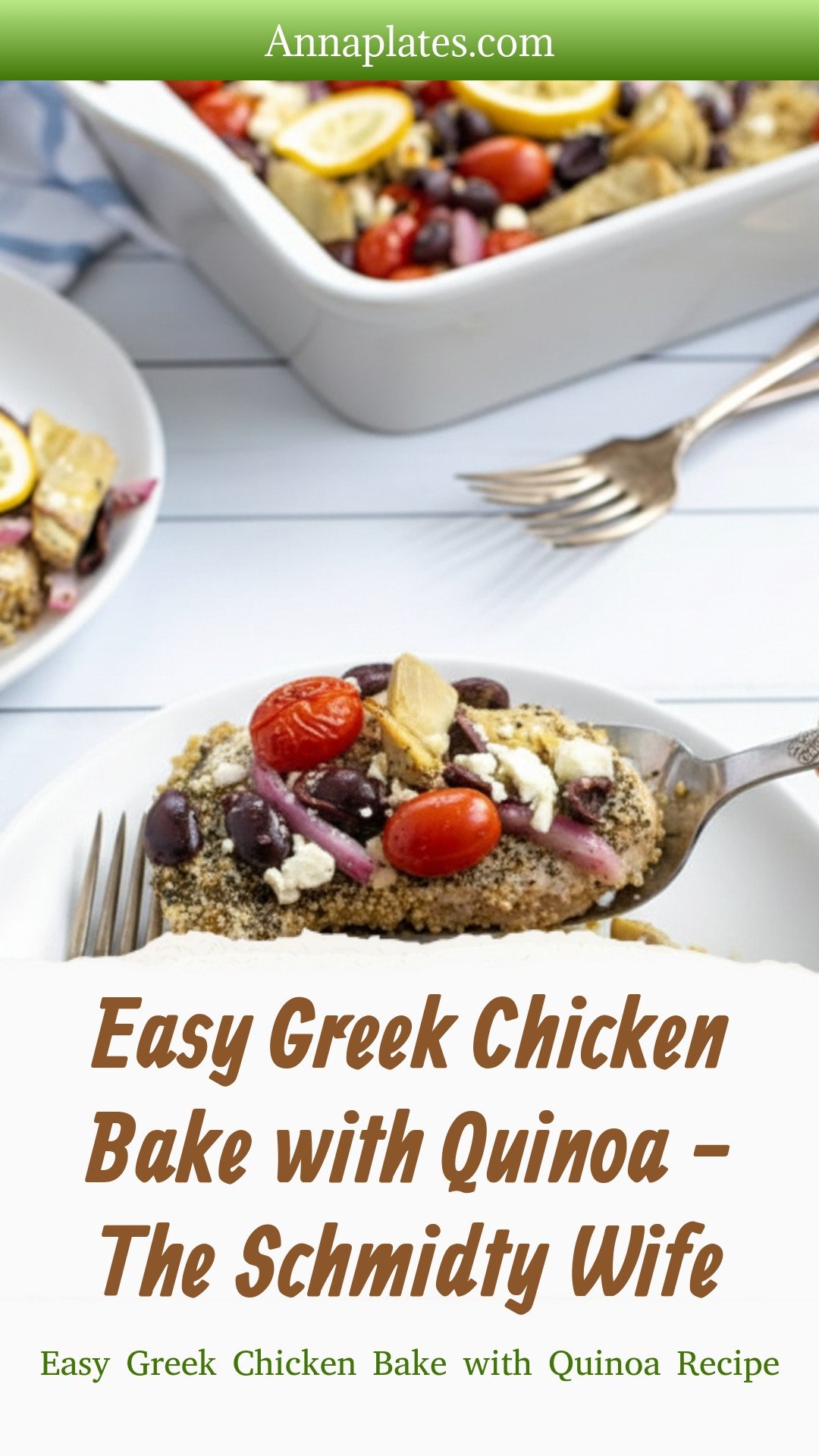Easy Greek Chicken Bake with Quinoa - The Schmidty Wife