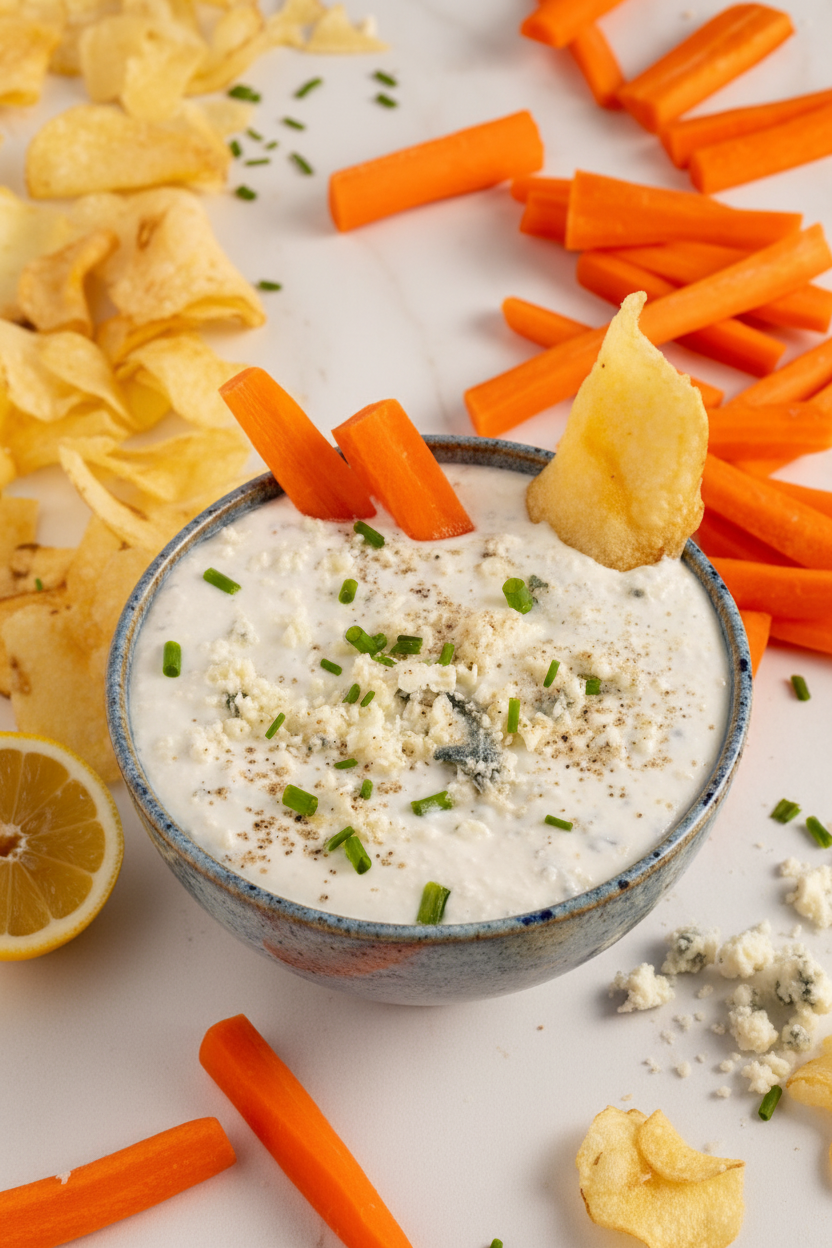 Easy Blue Cheese Dip with Greek Yogurt - The Schmidty Wife