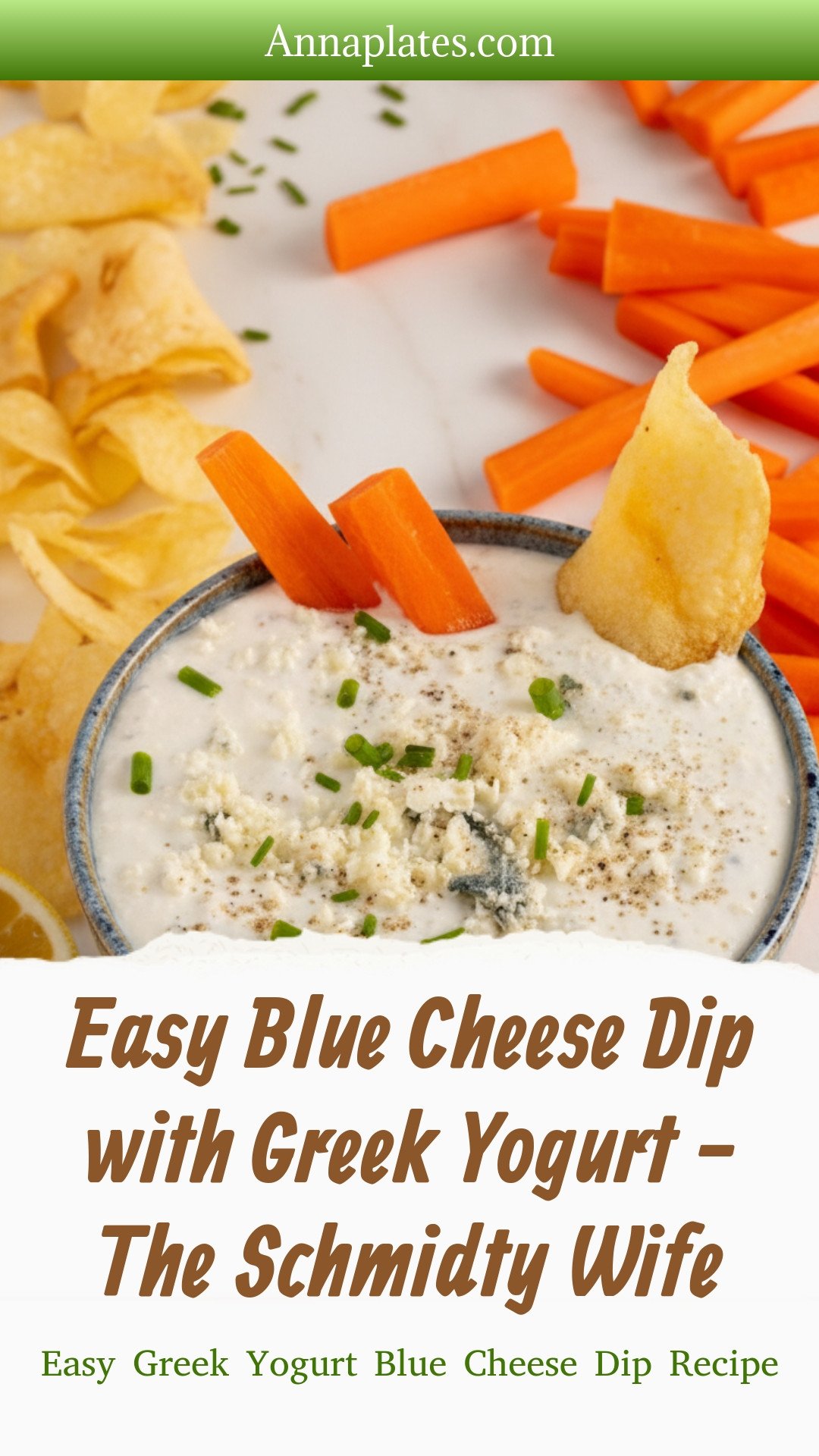 Easy Blue Cheese Dip with Greek Yogurt - The Schmidty Wife