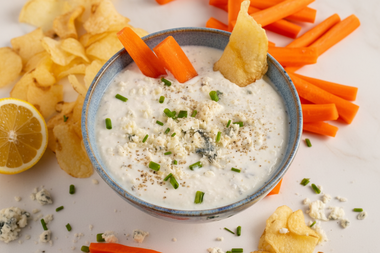 Easy Blue Cheese Dip with Greek Yogurt - The Schmidty Wife