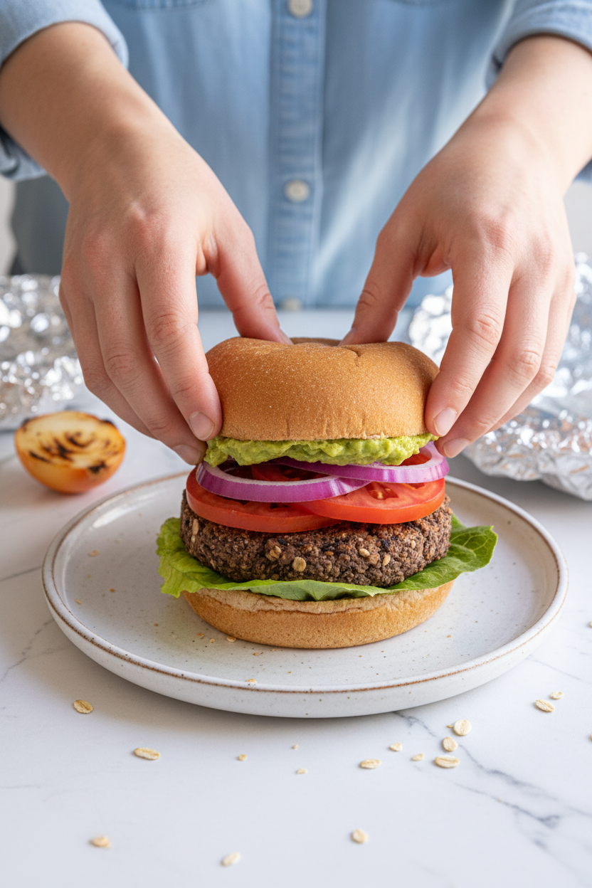 Easy Grilled Black Bean Burgers - The Schmidty Wife