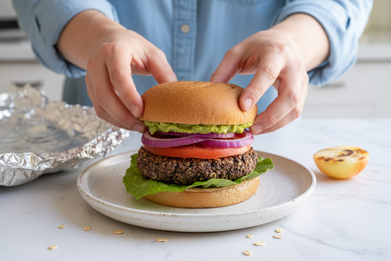 Easy Grilled Black Bean Burgers - The Schmidty Wife