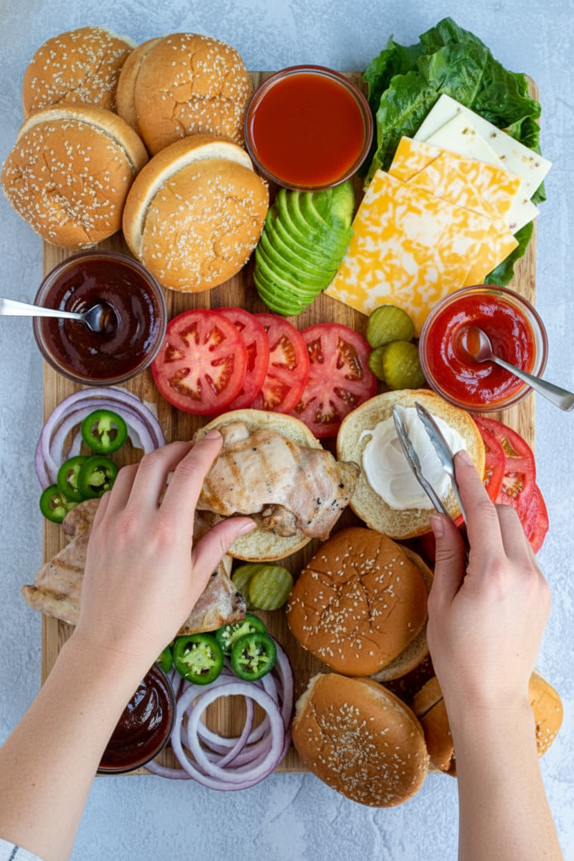 Easy Grilled Chicken Sandwich Board - The Schmidty Wife