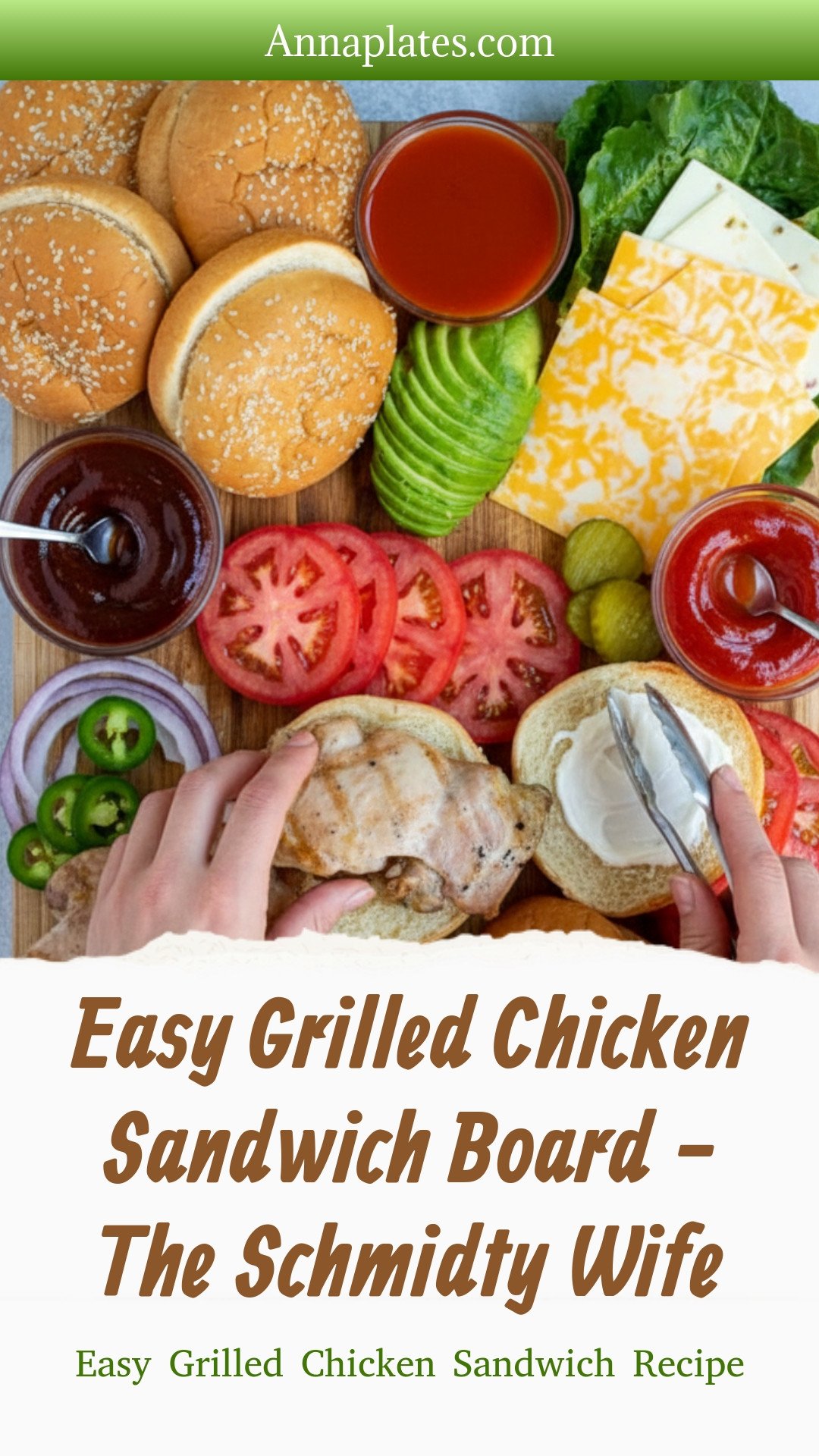 Easy Grilled Chicken Sandwich Board - The Schmidty Wife