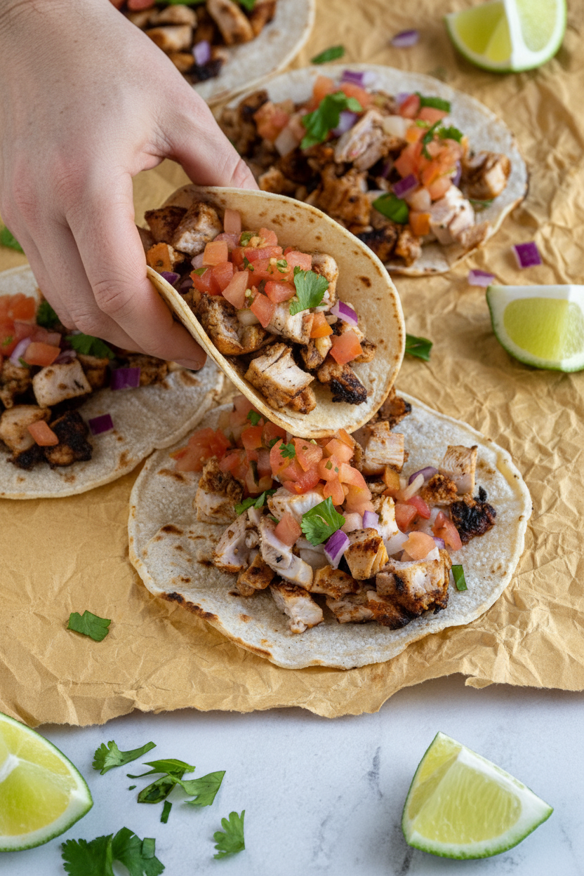 Easy Grilled Chicken Street Tacos - The Schmidty Wife