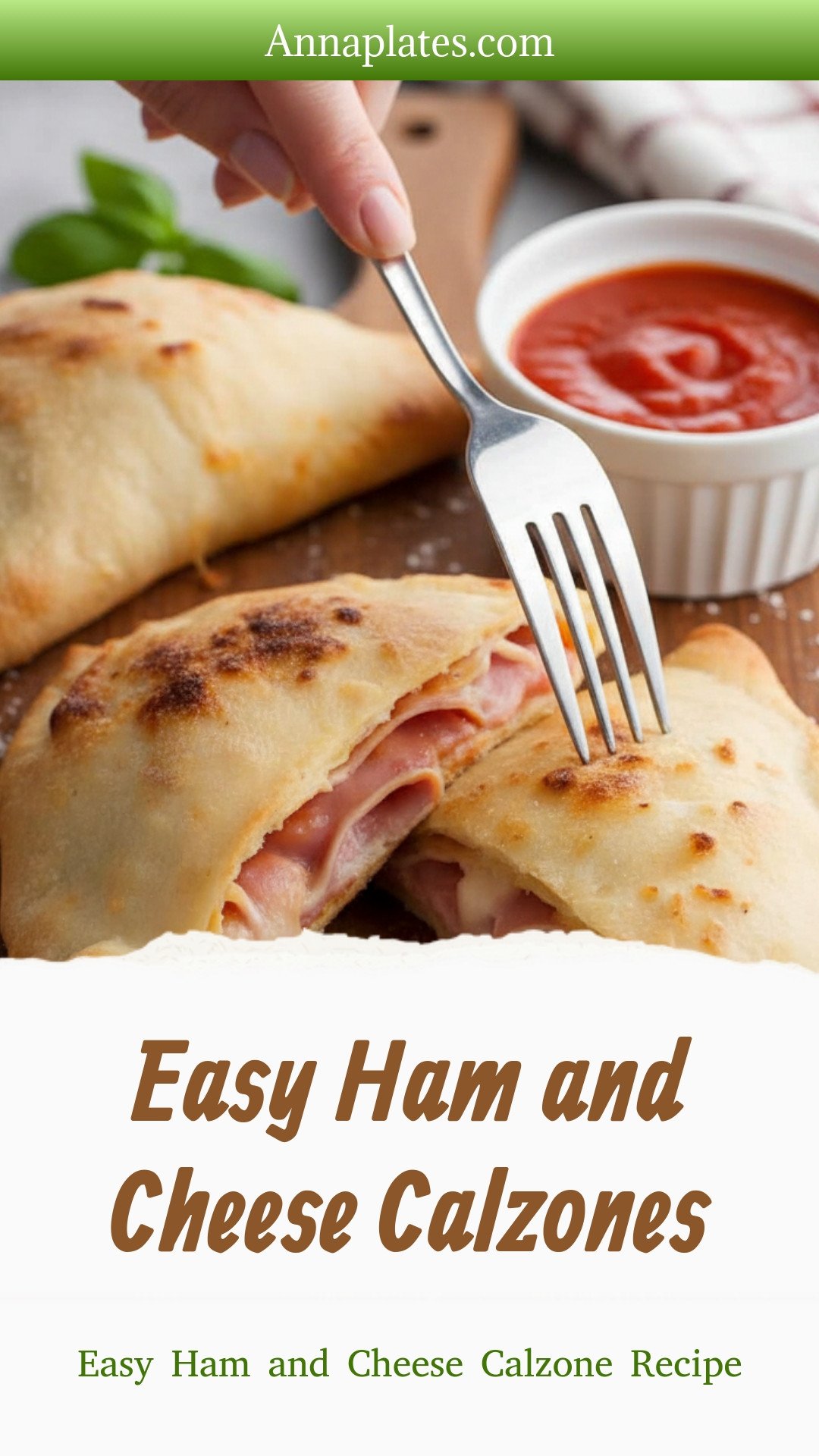 Easy Ham and Cheese Calzones